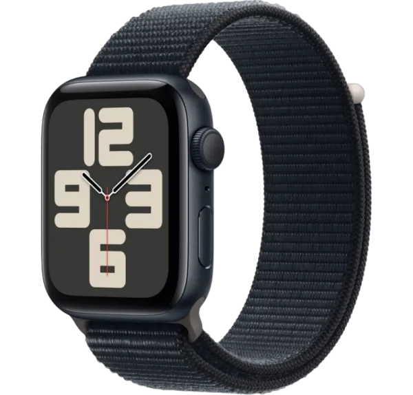 Apple Watch Series SE 2 44mm Midnight Aluminum Case with Midnight Sport Loop
